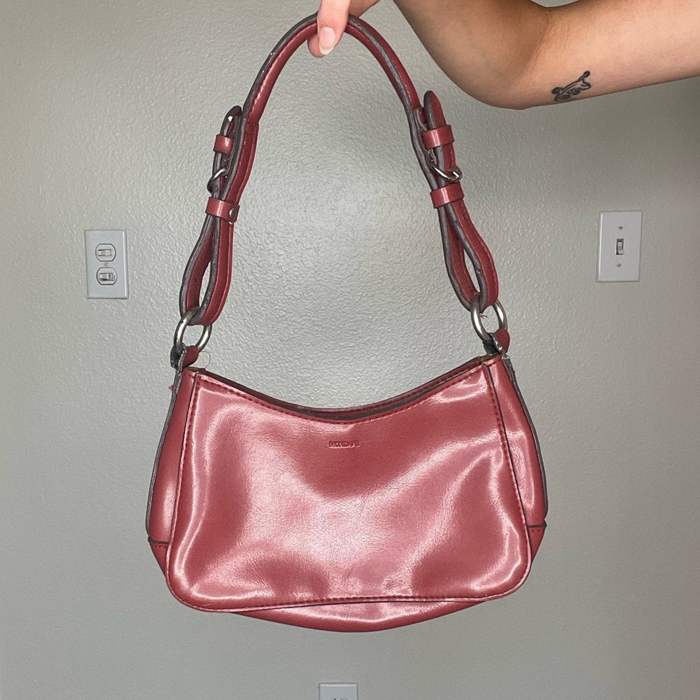 Mondani Mini Brick Red Leather Shoulder Purse